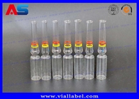 Clear Transparent Color Glass 1ml Ampoule With Decorated Rings